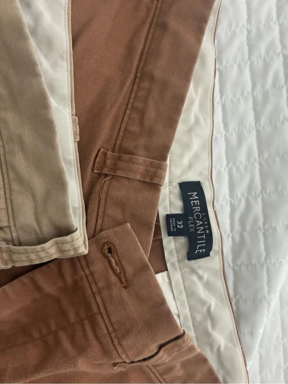 J. Crew Men's Cotton Chino Shorts in Khaki and Brown